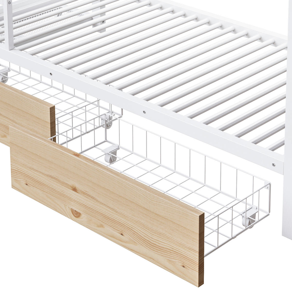 ETAGENBETT Metall Weiß – 140 x 200 cm - Weiß, Metall (140/200cm) - ComfortXL