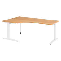 SCHREIBTISCH Serie-XB 120/200/74 cm in Buchefarben/Weiß - Buchefarben/Weiß, Holzwerkstoff (120/200/74cm) - bümö