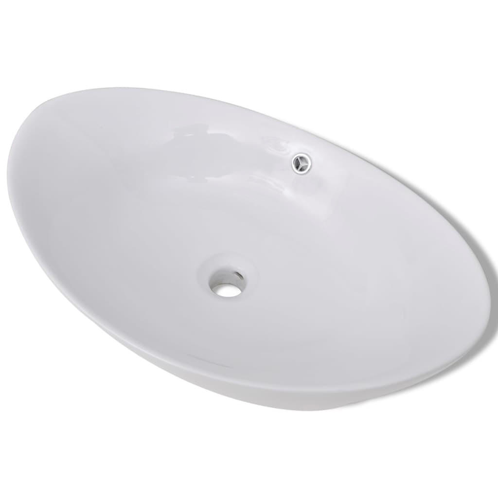 WASCHBECKEN Kouns 59/38.5/19 cm - Weiß, Keramik (59/19/38.5cm) - Nettlife