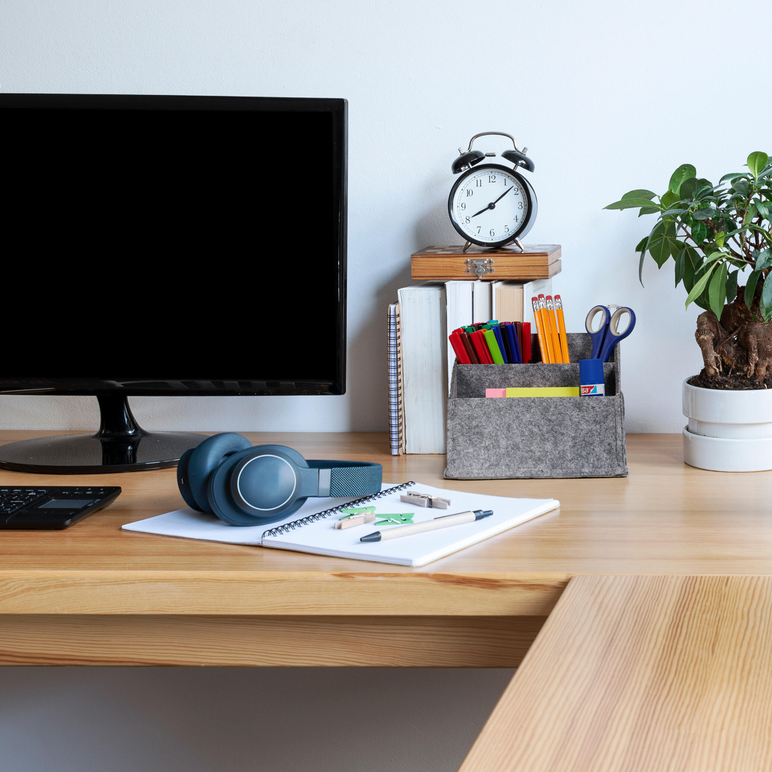 2XSCHREIBTISCH-ORGANIZER - Grau, Textil (14.5/18/14cm) - Relaxdays