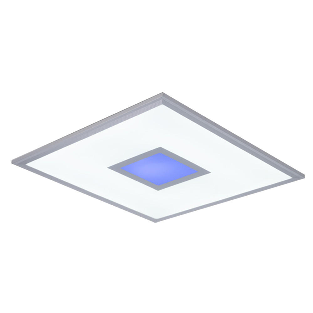 LED DECKENLEUCHTE Metall Silber - Silberfarben, Metall (45/45/6cm)