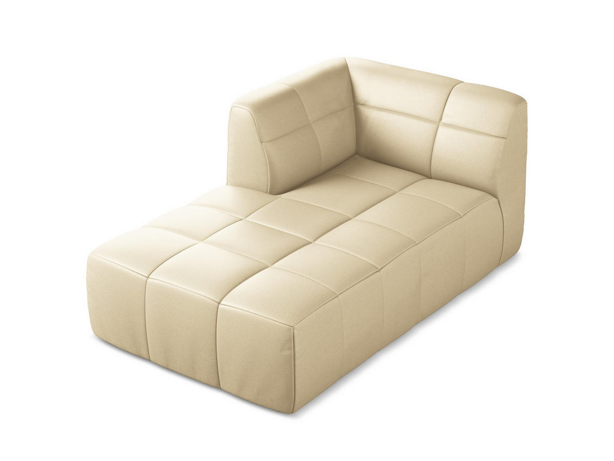 WOHNLANDSCHAFT Bouclé Stoff Beige - Sandfarben/Schwarz, Holzwerkstoff/Kunststoff (325/75/236cm) - Makamii