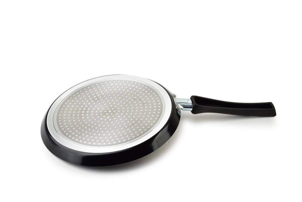 CRÊPESPFANNE Peggy Schwarz 26/43.5/2 cm Metall - Schwarz, Metall (26cm) - Mondex