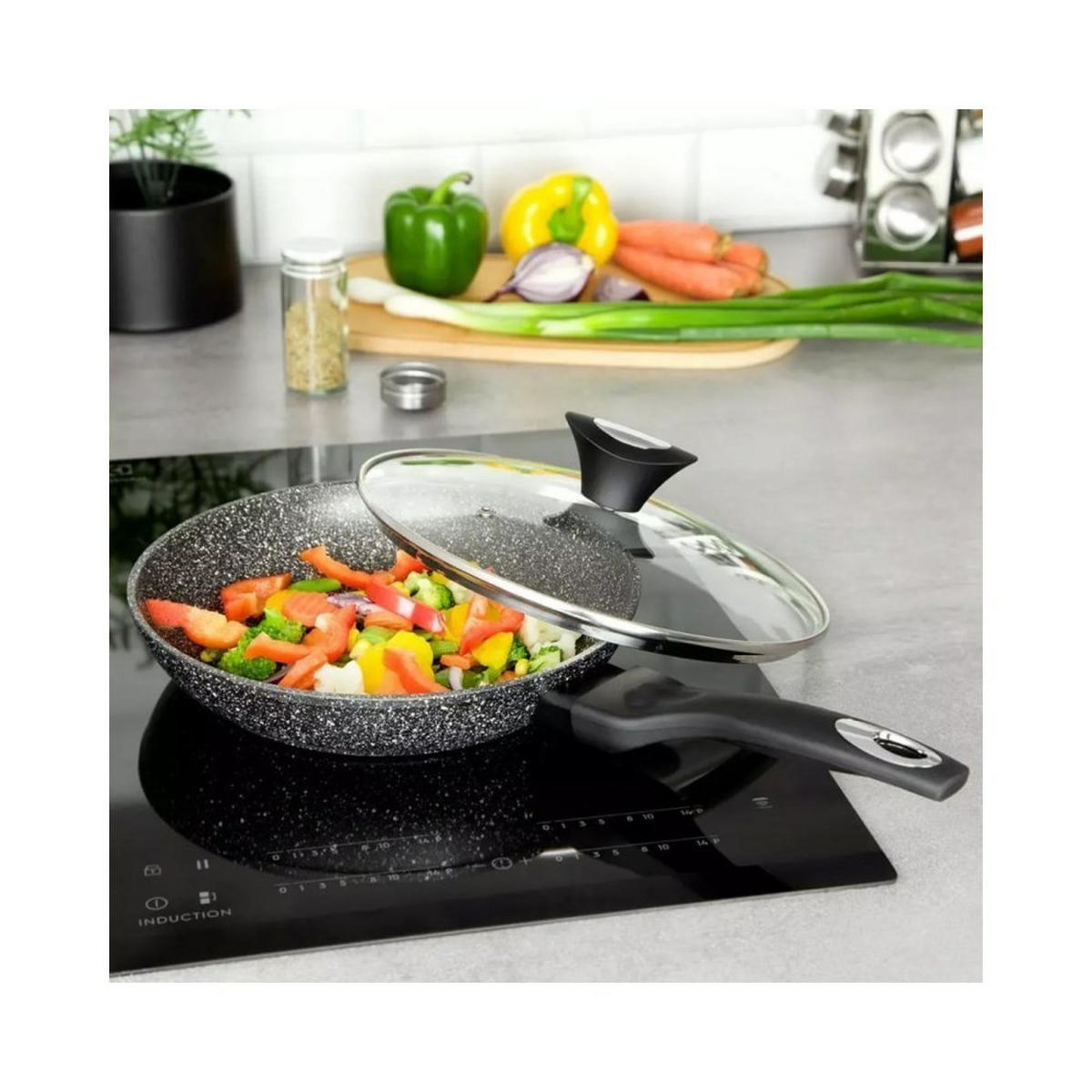 PFANNE Schwarz 26/26/5 cm KB7040 - Schwarz, Metall (26cm) - Klausberg 