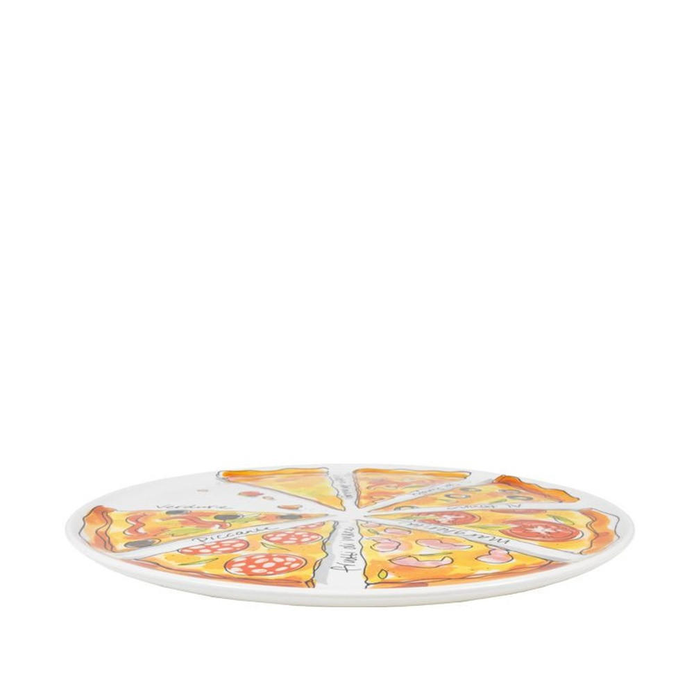TELLER Pizza Sharing Slices in Bunt - 31cm - Multicolor, Keramik (31/31/2cm) - Blond Amsterdam