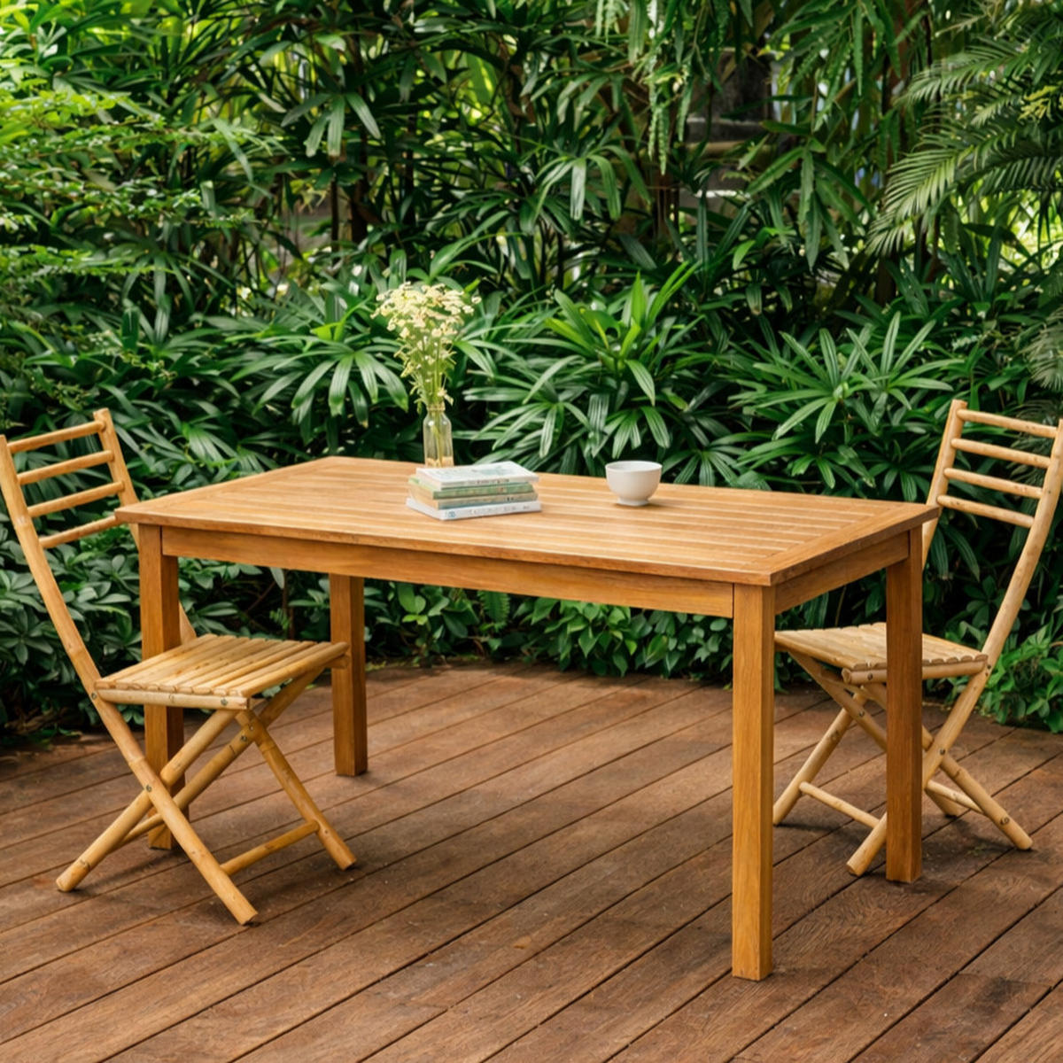 GARTENTISCH Rechteckig Braun 150 x 90 x 75 (cm) - Braun, Holz (90/150/75cm) - Nordlys