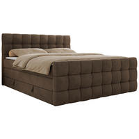 BOXSPRINGBETT ALTIVO KING DUO 200/200 - Braun Velvet - H3 - Braun, Textil (200/200cm) - MKS