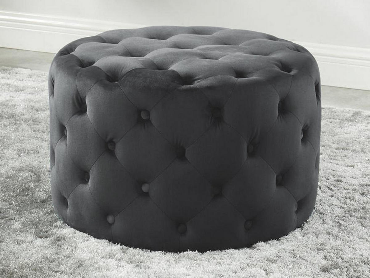 SITZHOCKER - 1 Person - stoff - grau Fourca - Grau, Kunststoff/Textil (60/38/60cm) - Vente-Unique