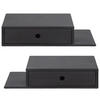 NACHTTISCH Hope mit Ablagen 2er Set, schwarze Birke, 30/65/15 cm - Schwarz, Holz (65/15/30cm) - WOODEK