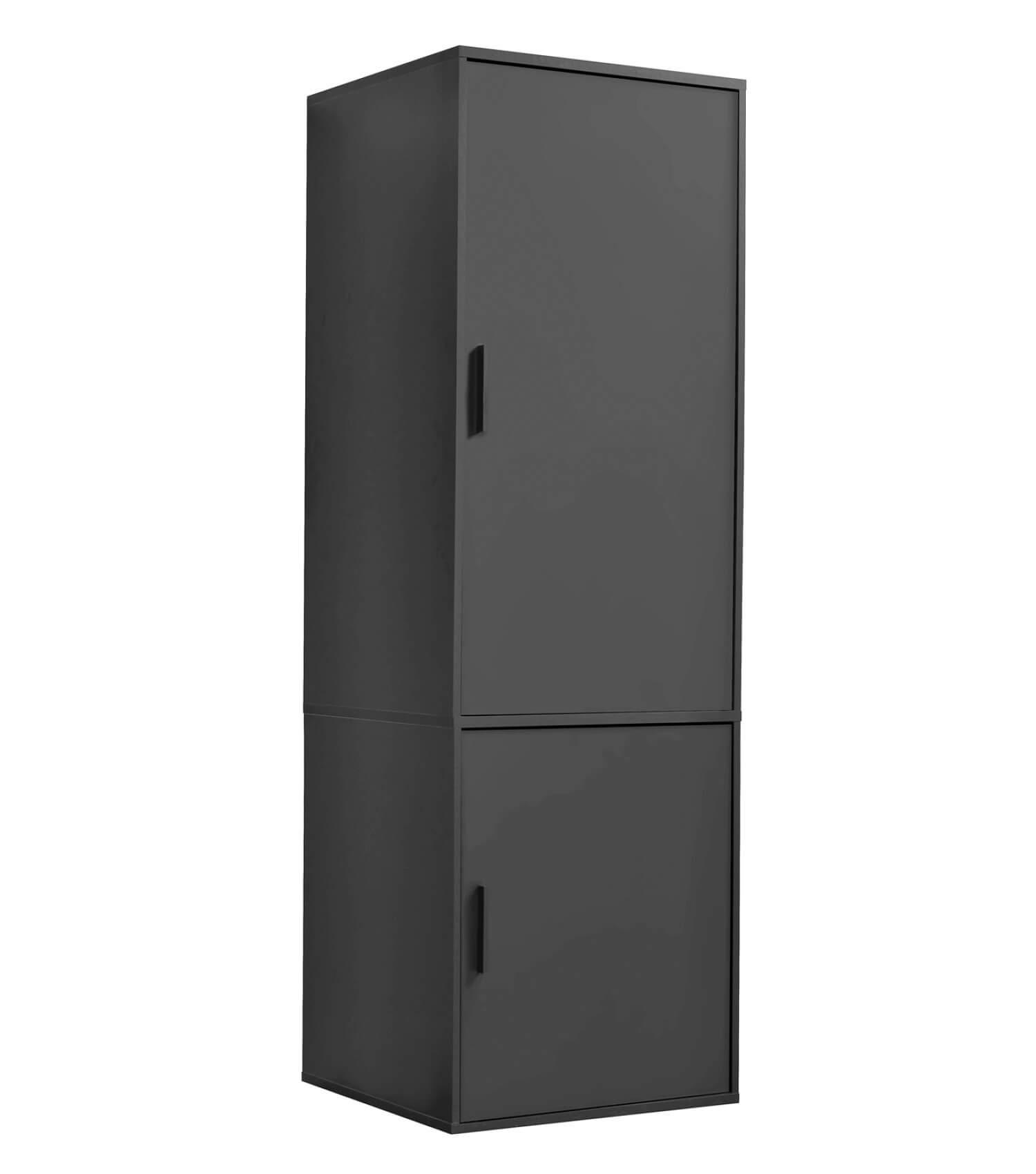 KLEIDERSCHRANK Der Grenzenlose - Anthrazit, Holzwerkstoff (60/187/58cm) - Mokebo