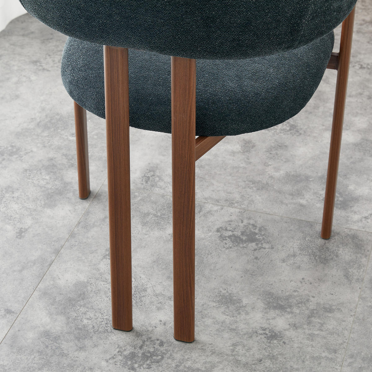 ESSZIMMERSTUHL 4ER-SET aus Stoff in Schwarz, mit Metallbeinen und Fass-Design - Schwarz, Textil (60/80.5/57.5cm) - Urban Meuble
