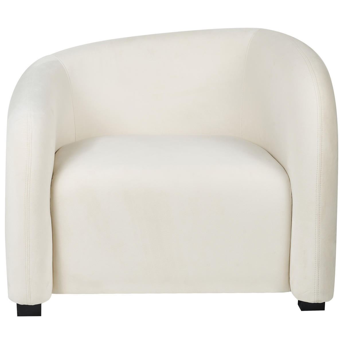 SESSEL 2er-Set Cremeweiß Veltada - Weiß, Textil (95/72/86cm) - Beliani