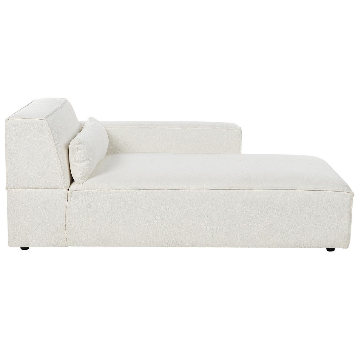 ECKSOFA Modul 3-Sitzer linksseitig Cremeweiß Bouclé Hellnar - Creme, Textil (262/176cm) - Beliani