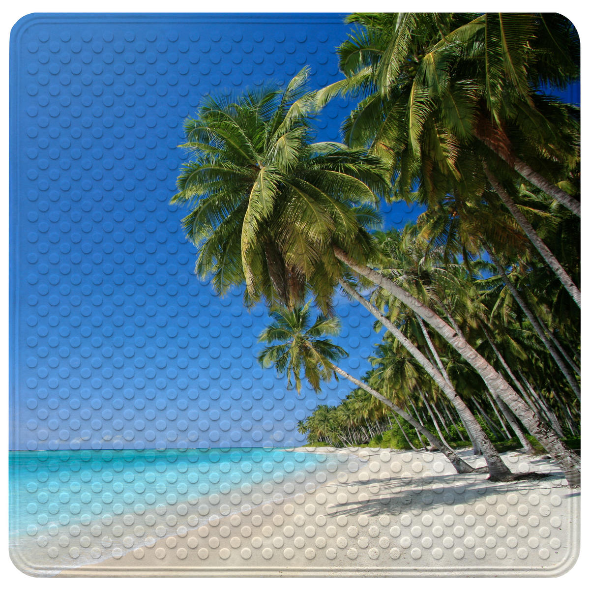 BADEMATTE Karibik - Blau, Kunststoff (53/53cm) - Sanilo