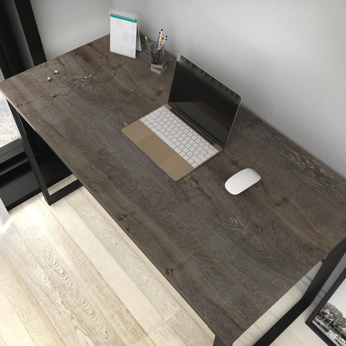 COMPUTERTISCH Layton Schwarz Wenge - Schwarz, Holzwerkstoff (60/120/16cm) - Decorotika