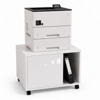 DRUCKERSCHRANK Amira Weiß Hochglanz 43/57/52 cm - Weiß Hochglanz, Holzwerkstoff (57.5/43.5/52cm) - SIMPLYFURN