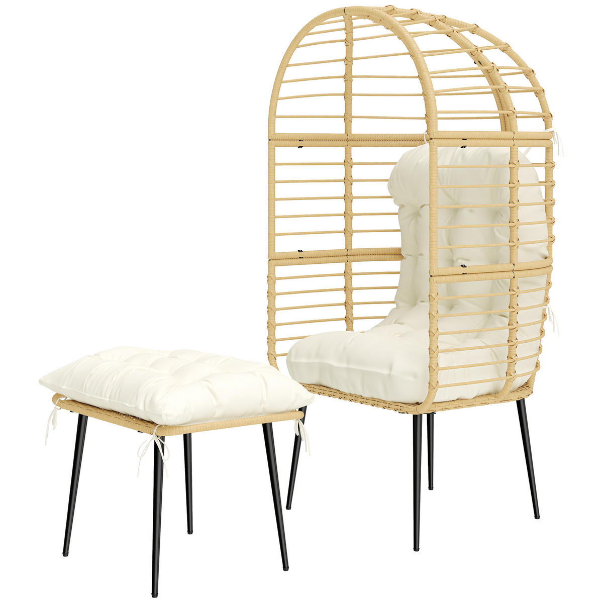 SESSEL PANG-K8N4V2 2-tlg. Beige - Beige, Kunststoff (65/147/76cm) - PANGIVO