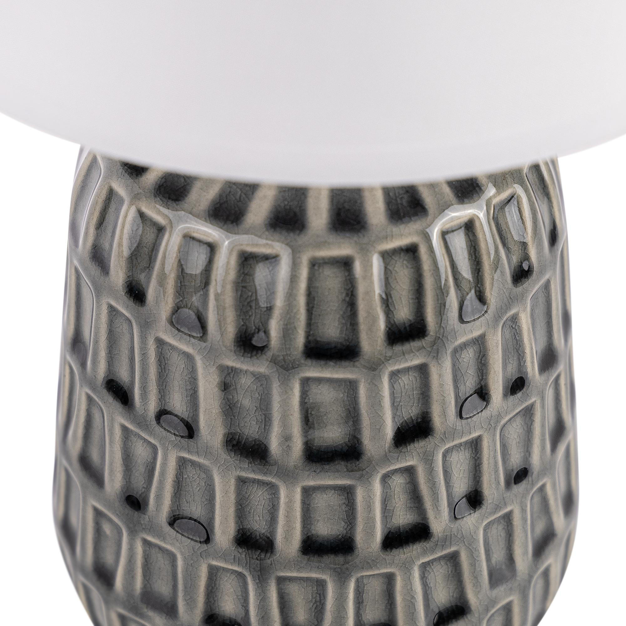 Thumbnail - Konsimo® Tischlampe, Grau, Keramik, Textil, Metall, 17x32x17 cm, Lampen & Leuchten, Innenbeleuchtung, Tischlampen, Tisch...