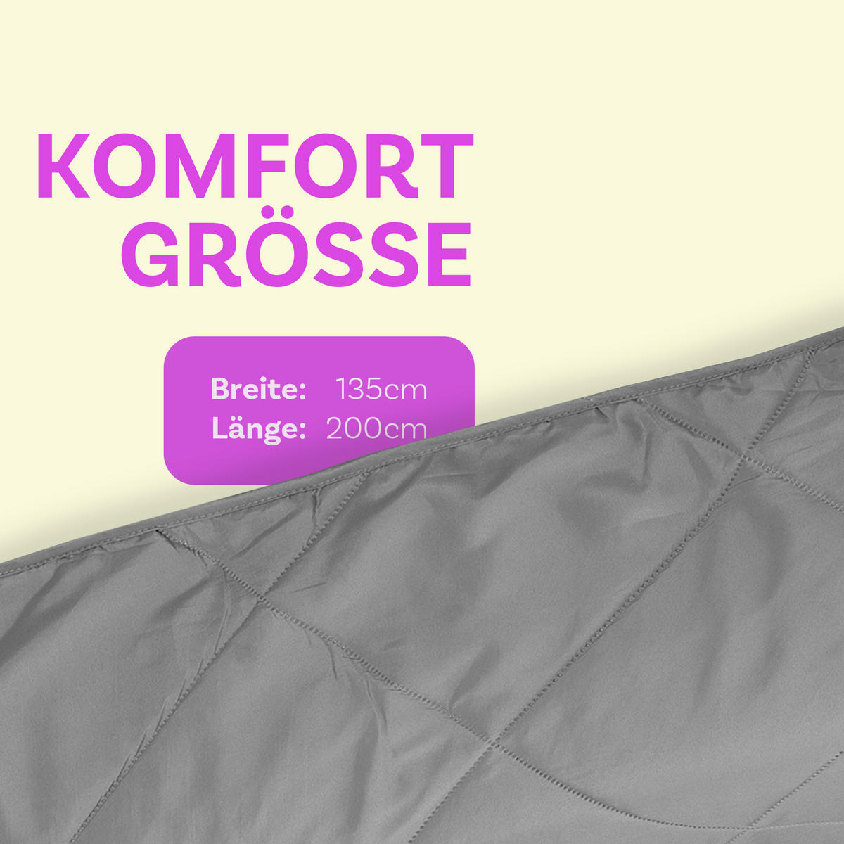 SOMMERBETT Steppbett leicht Taupe 135x200 cm - Taupe, Textil (135/200cm) - Bestlivings