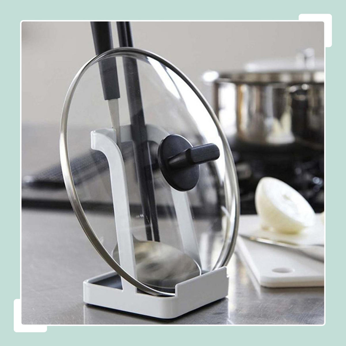 KOCHLÖFFEL-STÄNDER - Weiß, Kunststoff/Metall (10/15/10cm) - Relaxdays