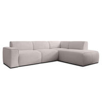 ECKSOFA L Form Didim Taupe 292/220/78 cm – großes Sofa stilvoll & bequem R - Taupe/Schwarz, Kunststoff/Textil (292/220cm) - AX Living