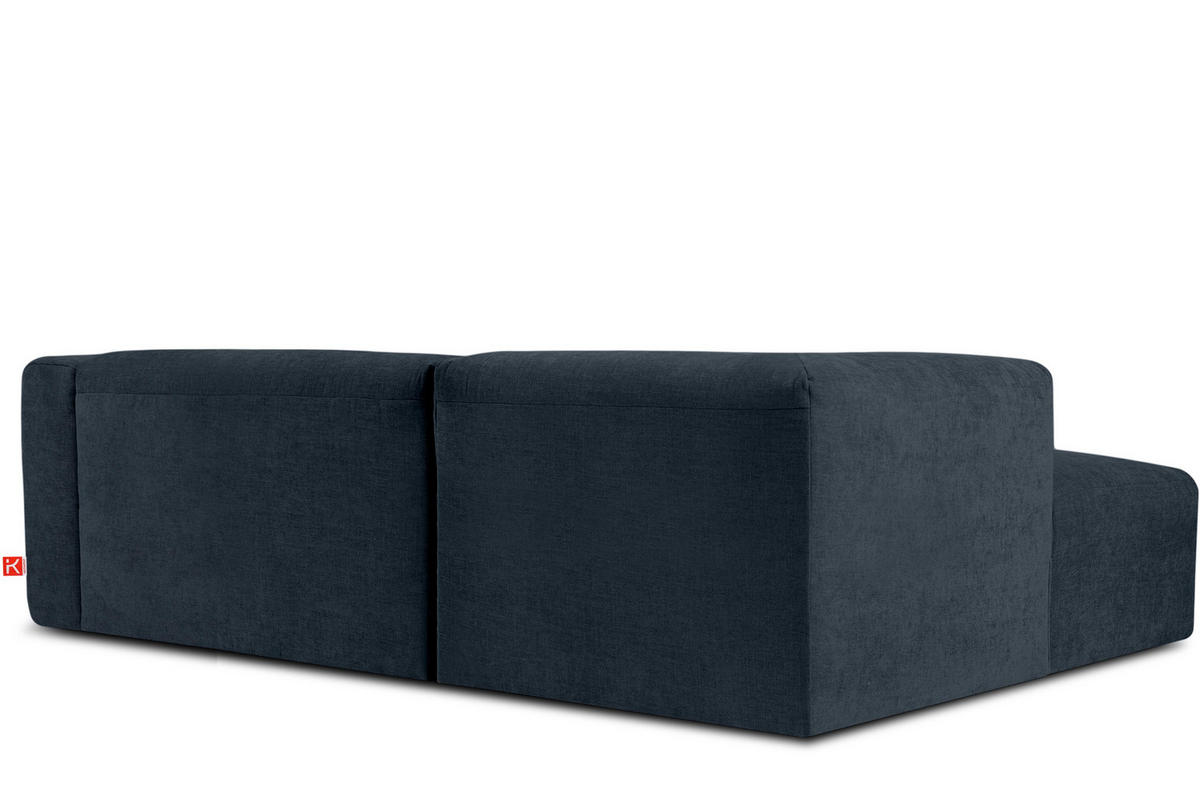 ECKMODULSOFA-RECHTS BUFFO 3/4 Sitzer mit extrem weicher Sitzfläche, Gewebestoff, dunkelblau - Dunkelblau, Textil (237/180cm) - KONSIMO®