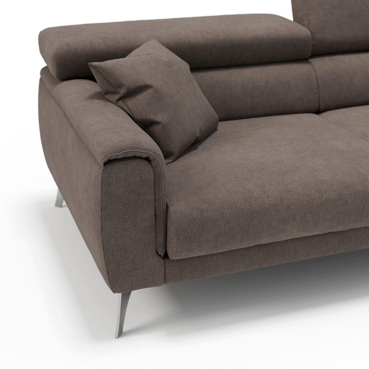 LINEARSOFA Caravaggio - Braun, Textil (169/73/102cm) - Divani.store
