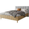 POLSTERBETT Lectus 166/211/108 mit 2 Nachttischen grau - Eiche Artisan/Grau, Holzwerkstoff/Textil (160/200cm) - Beautysofa