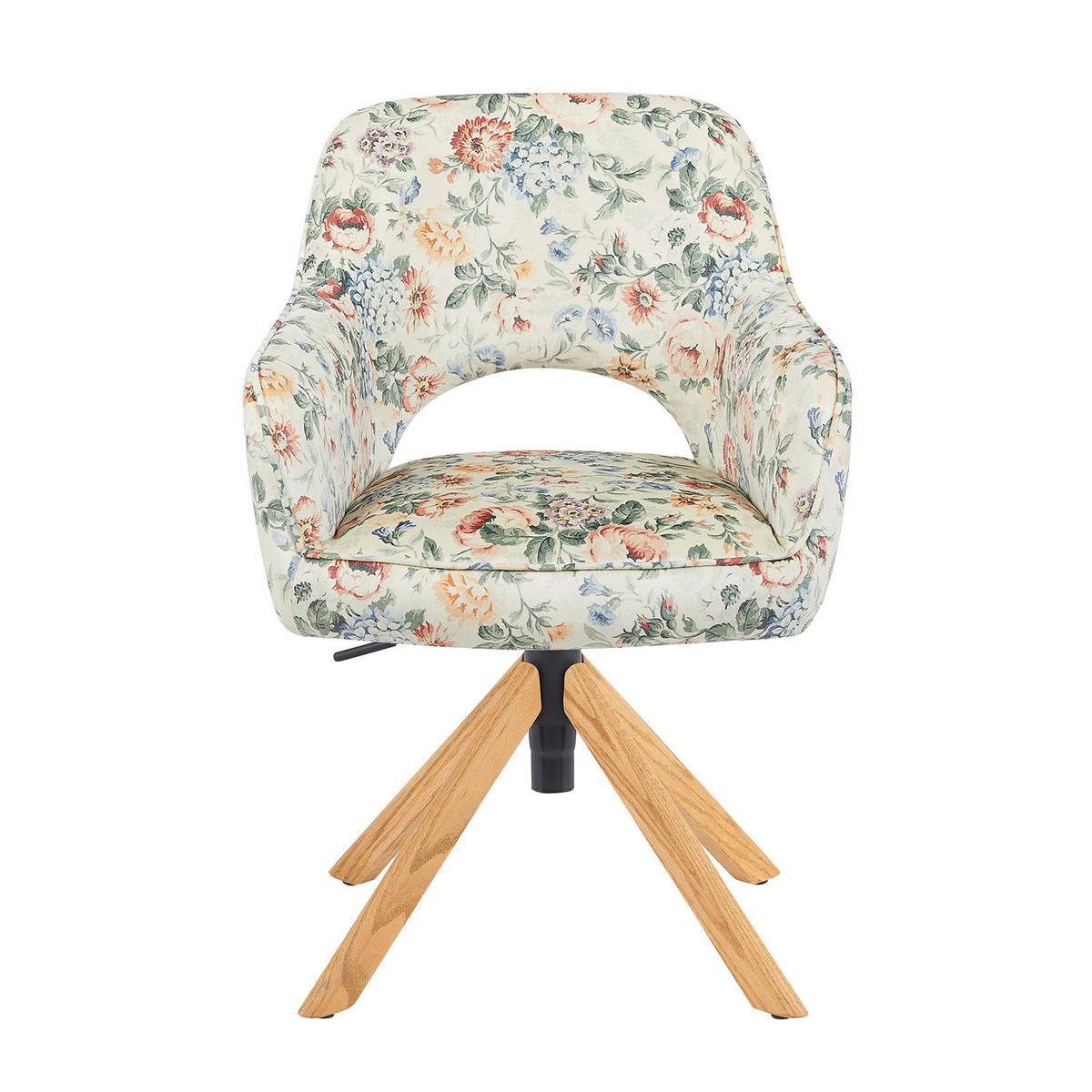 BÜROSTUHL Mika-Amia 2er-Set - Honigeiche/Multicolor, Eichenholz/Holz (60/88/65cm) - DUBI Möbel