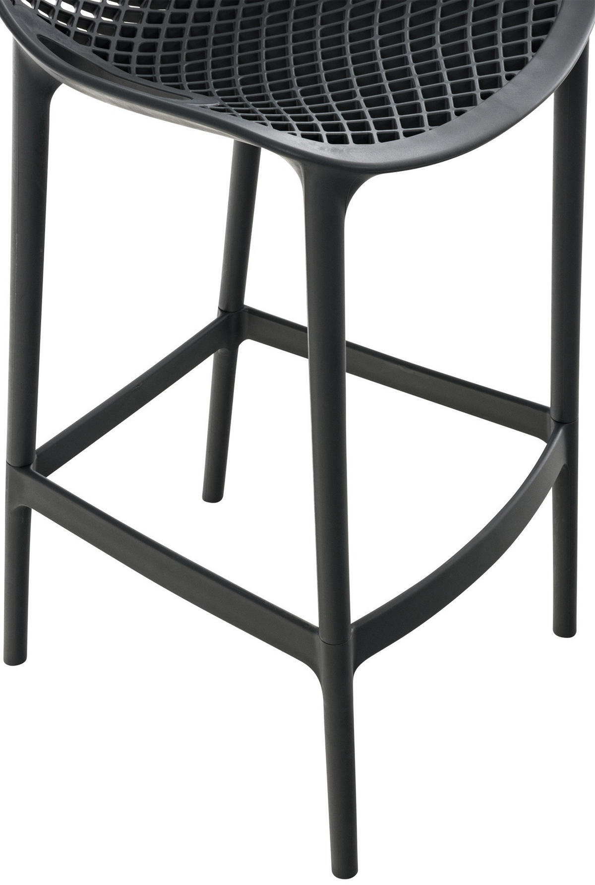 BARHOCKER Kunststoff schwarz - Schwarz, Kunststoff (45/105/53cm) - CLP