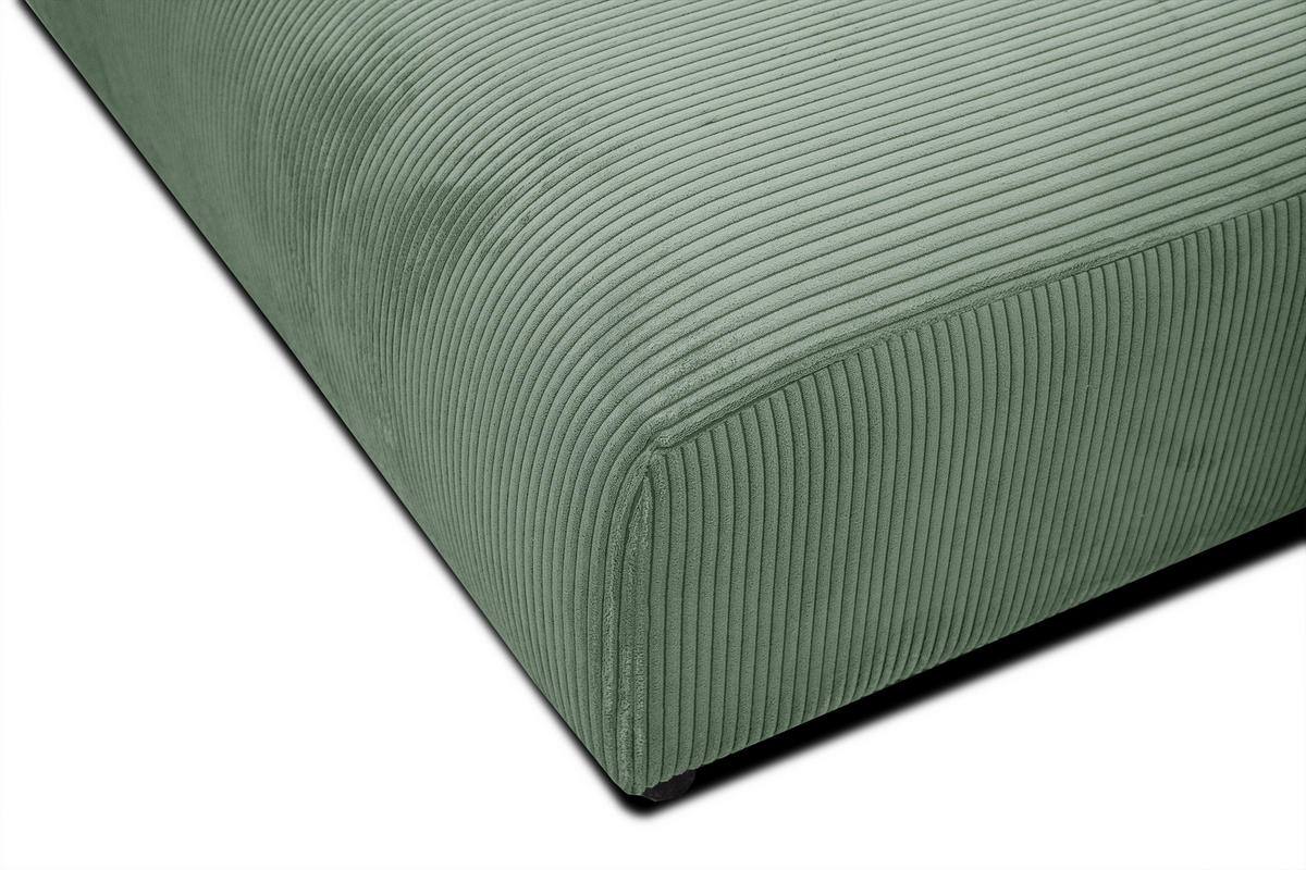 ECKSOFA TAUER 5-Sitzer, mintgrün - Schwarz/Mintgrün, Holzwerkstoff/Kunststoff (292/174cm) - Courtois Laville