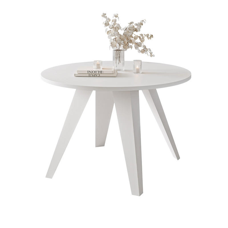 COUCHTISCH FERRO 75/50 cm runden, Weiß / Arktisweiß - Weiß, Metall (75/75/50cm) - Idohome