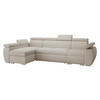 ECKSOFA Boston LCP, Seite: Links LCP+2R+1P(65) - Silberfarben/Creme, Holz/Textil (320/170cm) - MIRJAN24