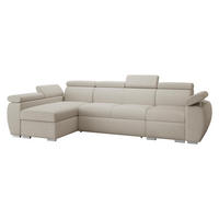 ECKSOFA Boston LCP, Seite: Links LCP+2R+1P(65) - Silberfarben/Creme, Holz/Textil (320/170cm) - MIRJAN24