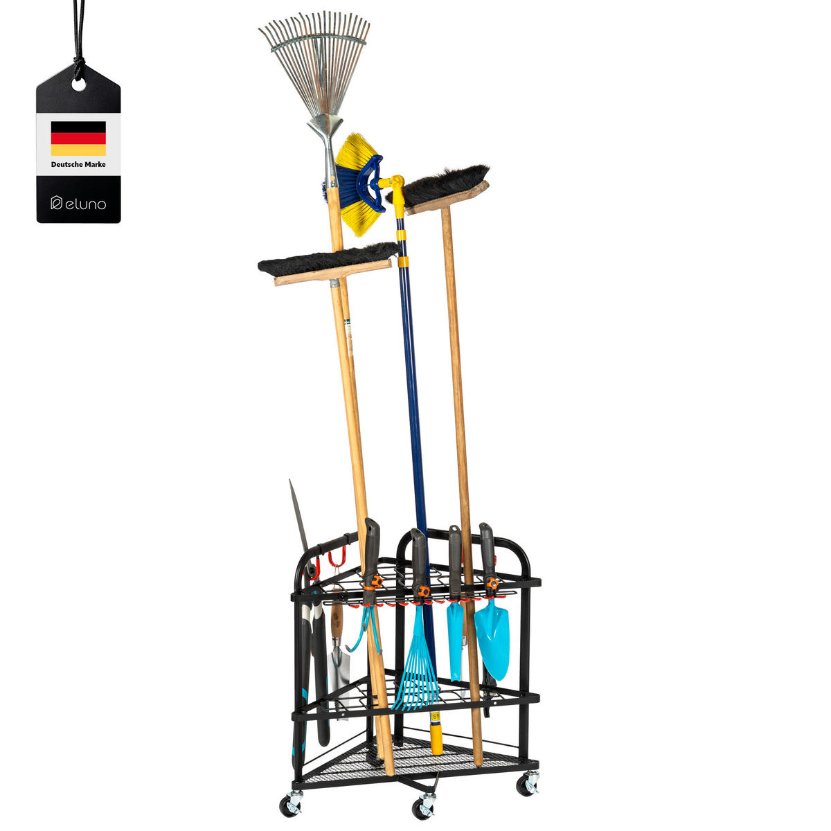 GARTENGERÄTE-ORGANIZER - Schwarz, Metall (62.5/63/62.5cm) - eluno