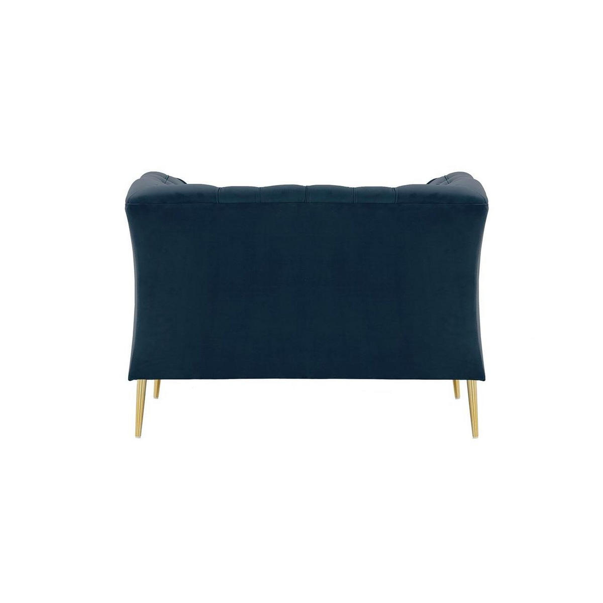 SESSEL Chesterfield Modern-Velluto 11 - Dunkelblau, Holz/Textil (106/74/80cm)