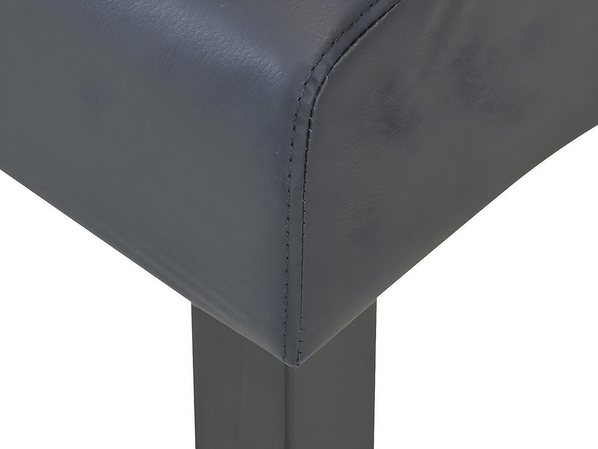 STUHL 2er-Set - Kunstleder - Grau - ROVIGO - Grau, Leder (63/107/47cm) - Vente-Unique