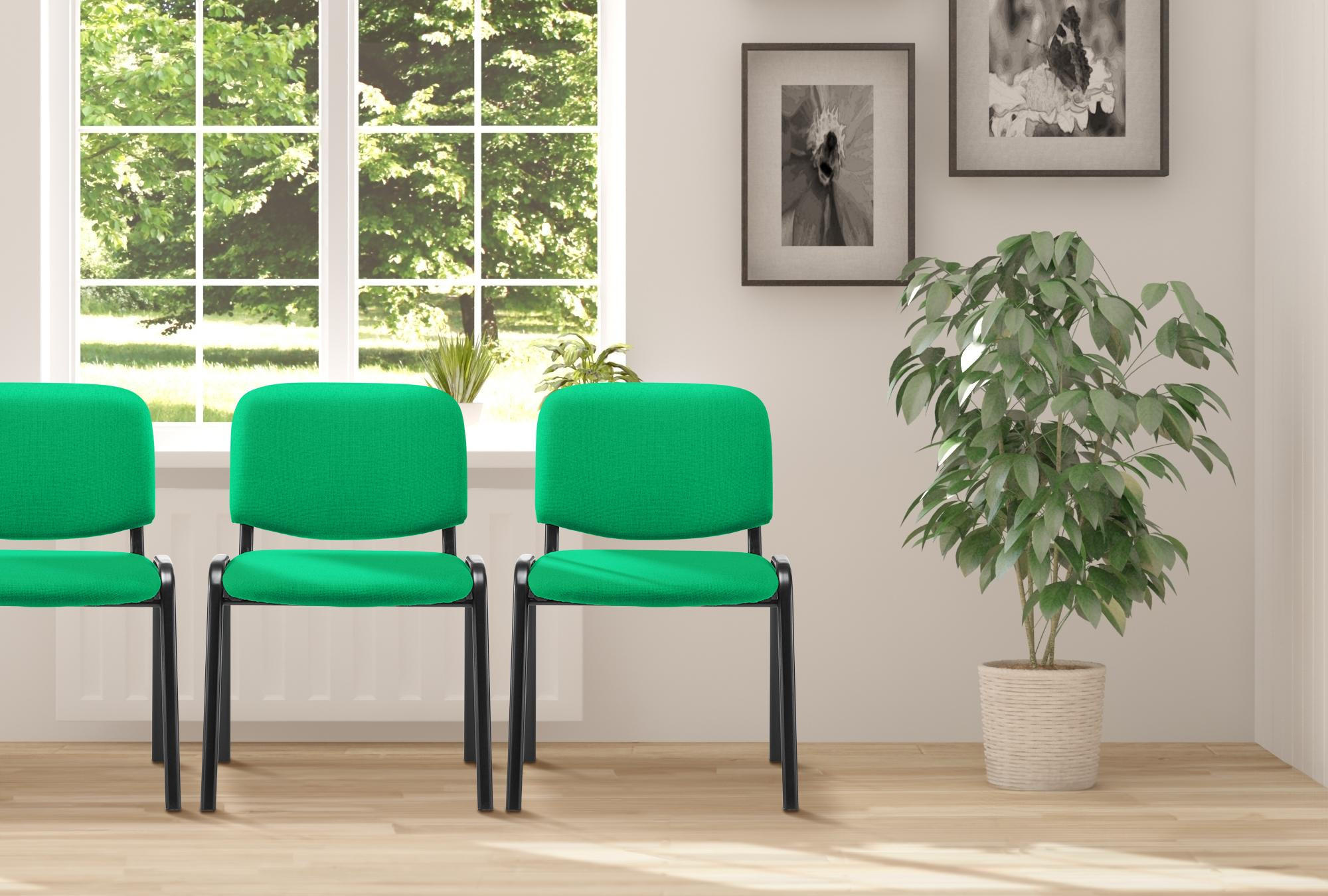 BESUCHERSTUHL Stoff grün - Grün, Textil/Metall (53/83/53cm) - CLP