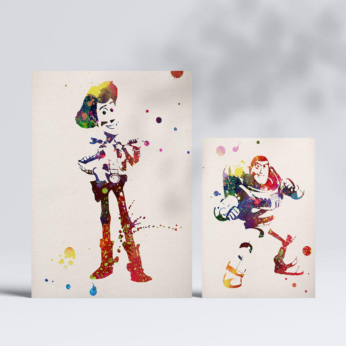 POSTER Set Mit 6 Toy Story Illustrationen Im Aquarell Stil A3 & A4 Rahmenlos - Klar, Papier (29/3cm) - Nacnic