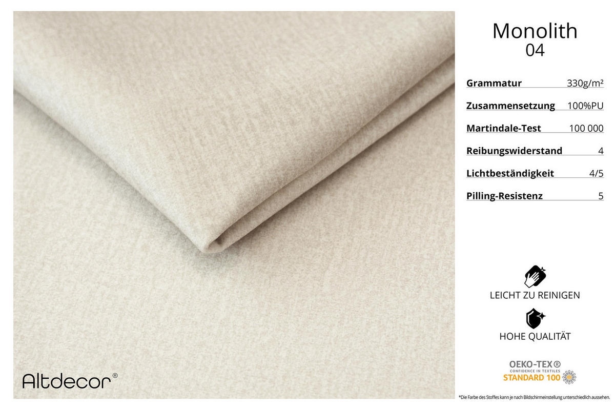 POLSTERBETT mit Bettkasten und Lattenrost, Boxbett ohne Matratze - NOMA 180x200 Beige - Beige, Holzwerkstoff/Textil (180/200cm) - ALTDECOR