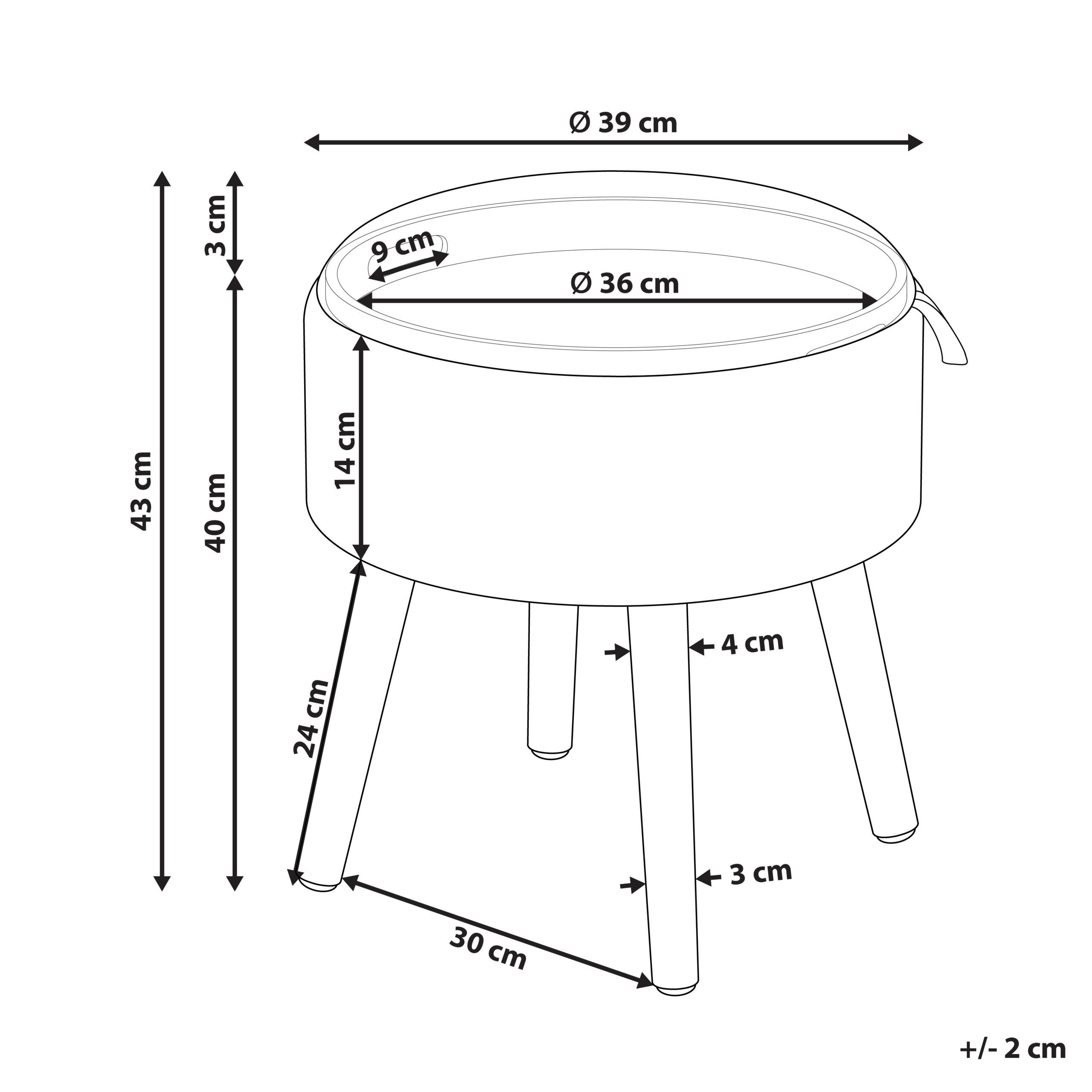 Thumbnail - Beliani Hocker, Grün, Textil, Rund, 39x43x39 cm, Wohnzimmer, Hocker, Sitzhocker
