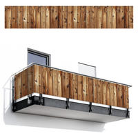 BALKON-SICHTSCHUTZ Holz - Regale - Braun - Buchefarben, Kunststoff (500/85cm) - MuchoWow