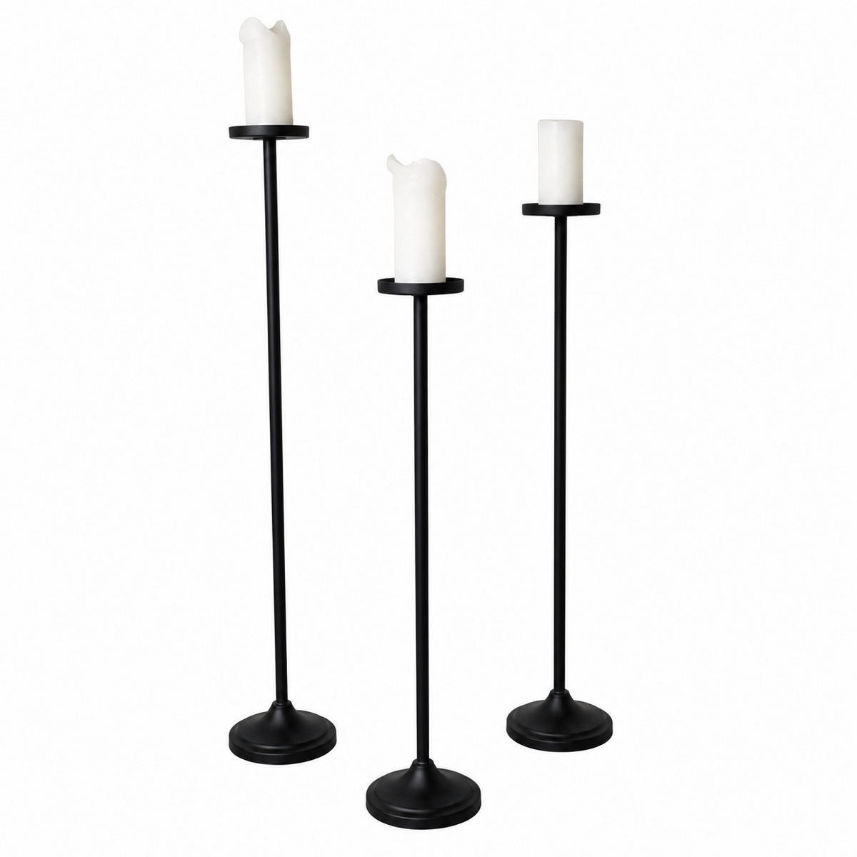 BODENKERZENHALTER Ambi - Schwarz, Metall (20/120/20cm) - LOFT42