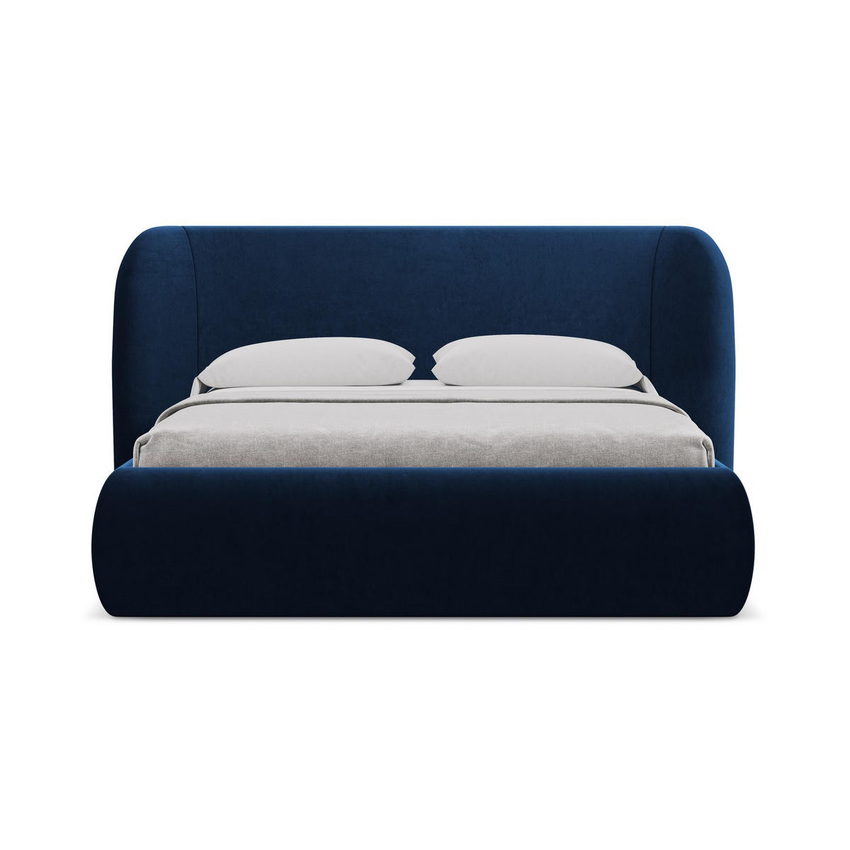 POLSTERBETT mit Bettkasten und Lattenrost 230x215 Blau - Blau/Schwarz, Kunststoff/Textil (180/200cm) - LaMiaSofa