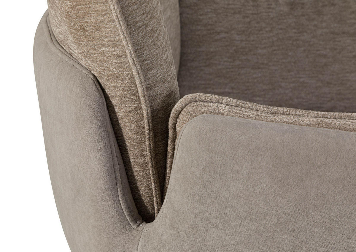 STUHL 100% Polyester 64 x 63 x 87 cm beige / braun POLSTERSTÜHLE #02 - Beige, Kunststoff (64/87/63cm) - Massivmoebel24