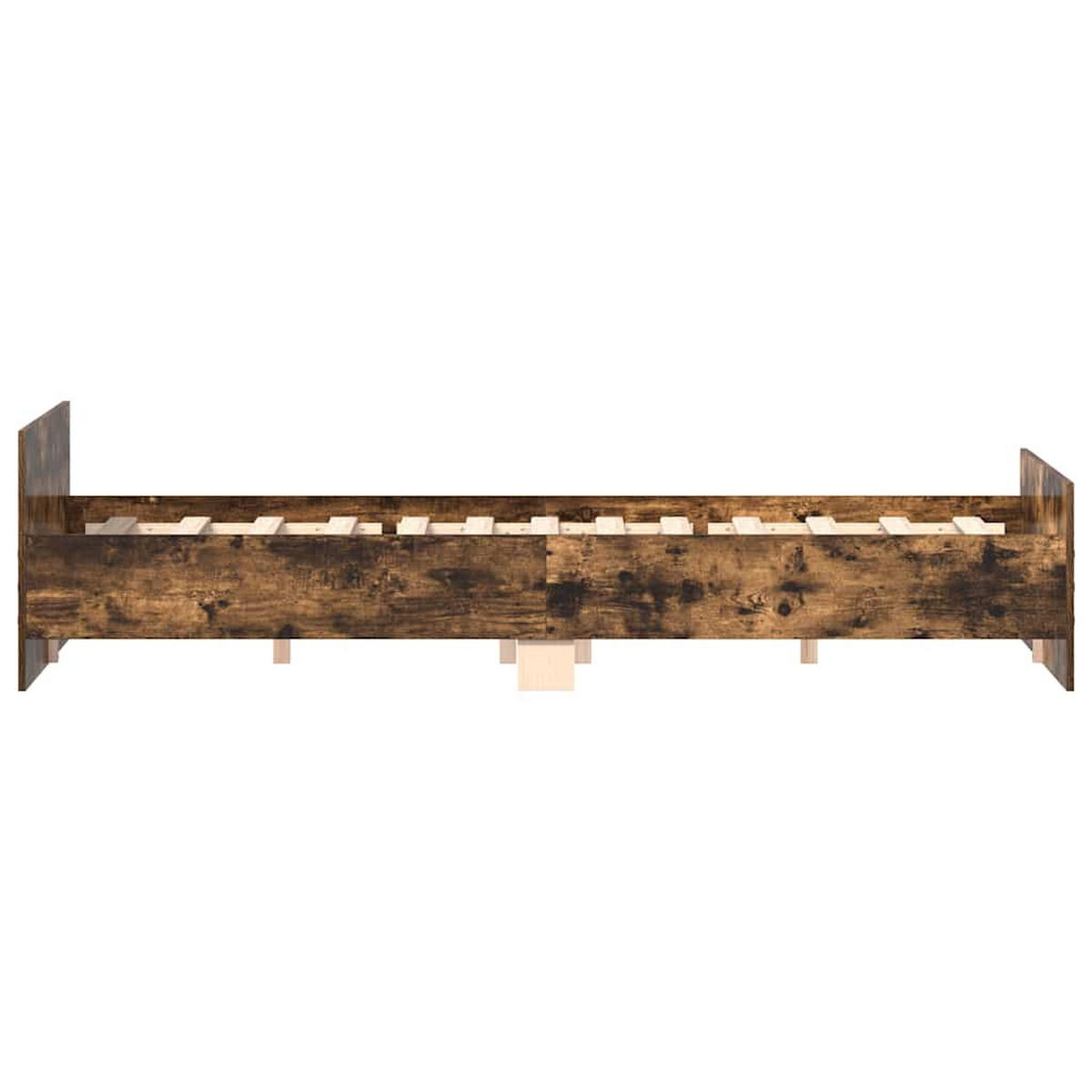 BETTGESTELL Mit Kopf- Und Fussteil Räuchereiche 200/200 Cm - Braun, Holzwerkstoff (200/200cm) - vidaXL
