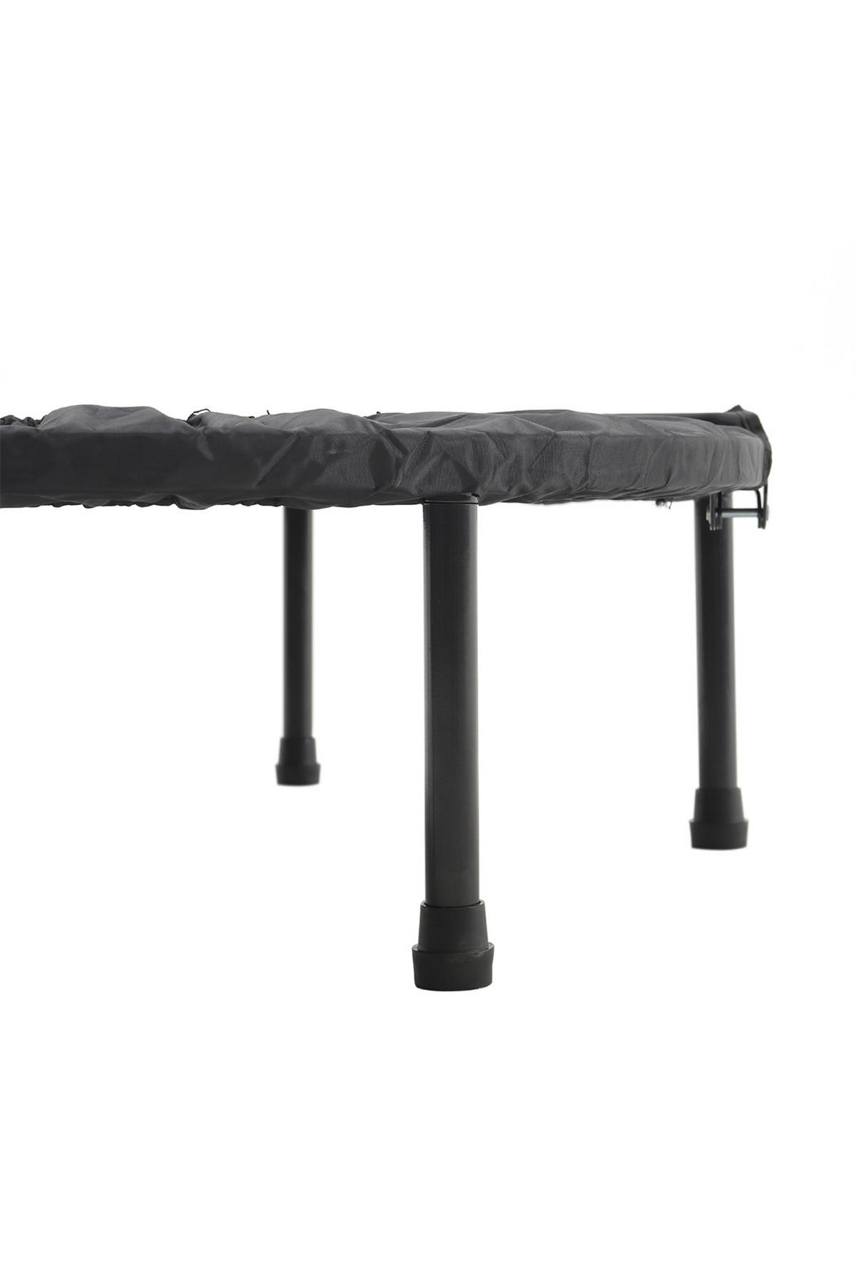 38-ZOLL-INDOOR-FALTTRAMPOLIN aus Stahl, Oxford-Gewebe, Federn in Schwarz 96 cm Durchmesser x 25.5 cm Höhe - Schwarz, Metall (96/96/25.5cm) - Livingandhome