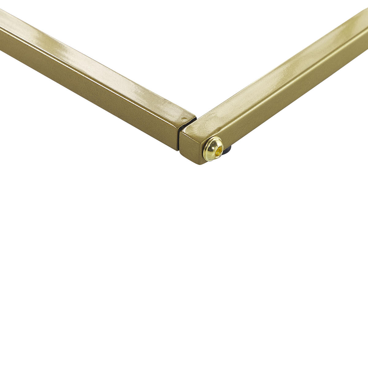 BEISTELLTISCH Marmor Optik weiß/gold Pandale - Goldfarben/Weiß, Metall (30/30/54cm) - Beliani