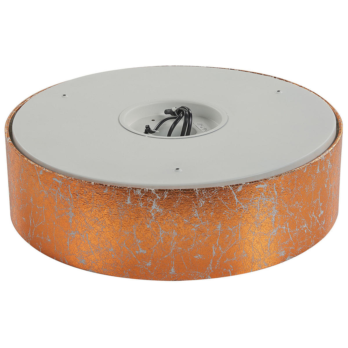 DECKENLEUCHTE Rena 45/45/12 cm - Kupferfarben, Textil (45/45/12cm) - Beliani