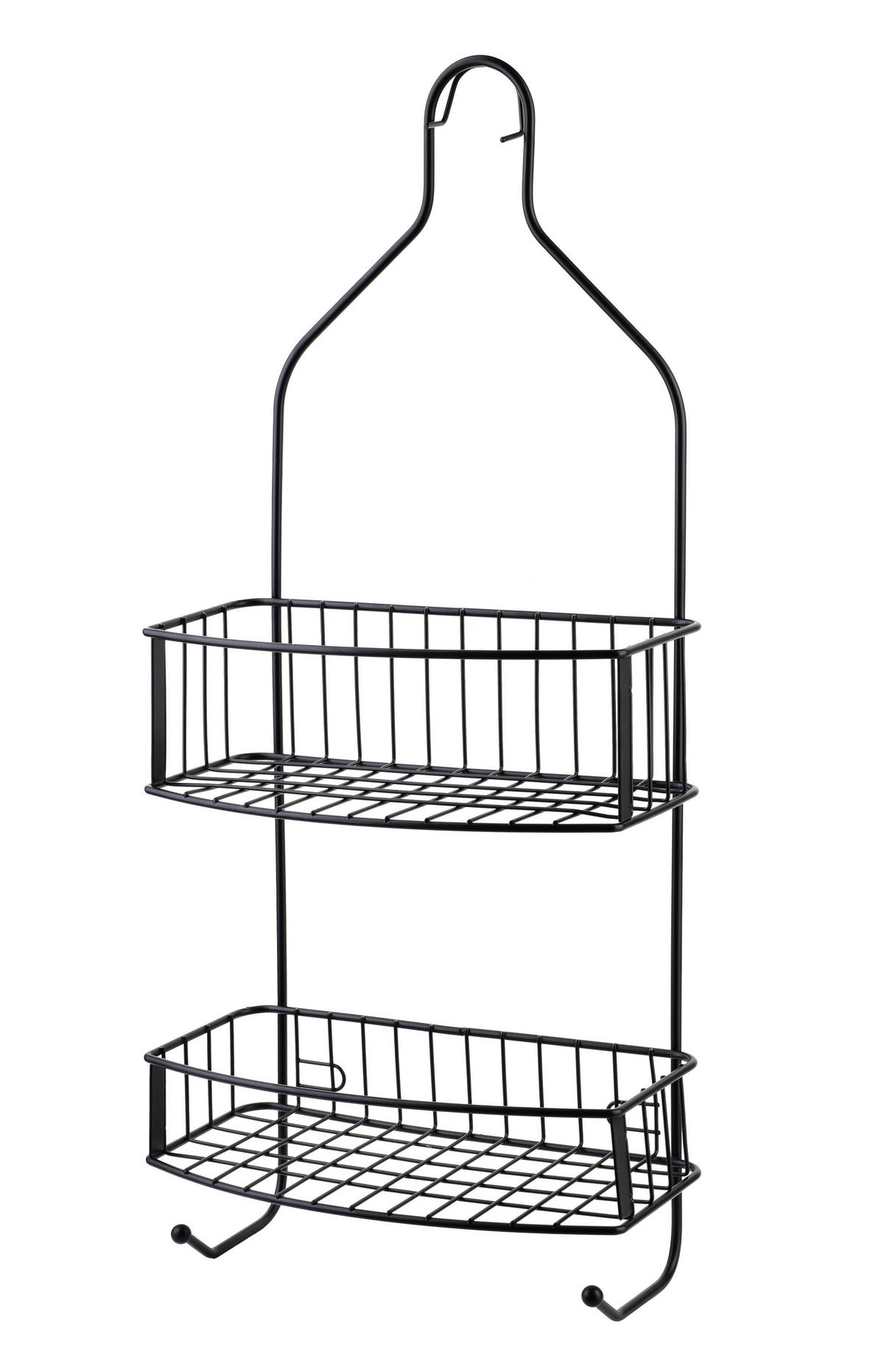 BADEZIMMERREGAL Carl 15/11.5/56cm Schwarz - Schwarz, Metall (15/56/11.5cm) - Mondex